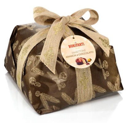 Panettone Arancia e Cioccolato incarto Kraft Retrò gr.750 Bonifanti