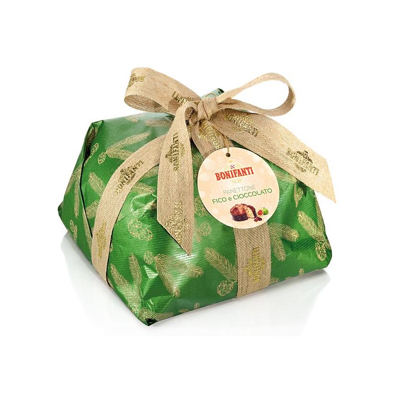 Panettone Fico e Cioccolato incarto Kraft Retrò gr.750 Bonifanti