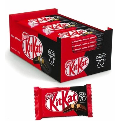 Nestle' Kit Kat DARK Wafer Ricoperto di Cioccolato Fondente Kit Kat 24 Snack da 41 gr