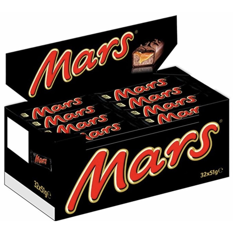 Mars caramello e cioccolato al latte 32 barrette da gr.51