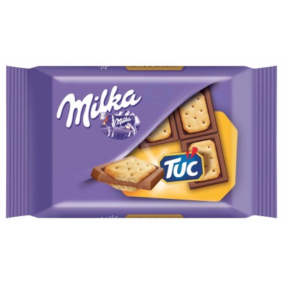 Milka Tuc Tavoletta al Latte con Biscotti Tuc Confezione da 20 x 35 grammi