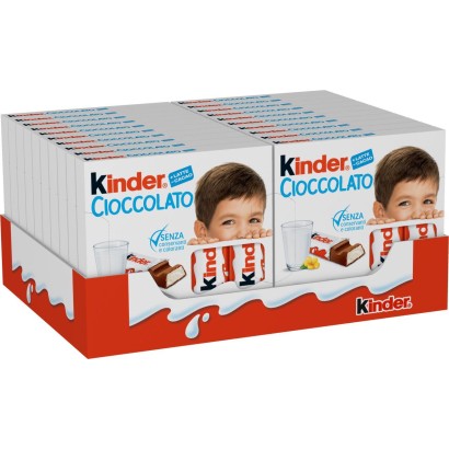 Ferrero Kinder Cioccolato Barrette Di Cioccolato al Latte 80 pz da 12,5 gr