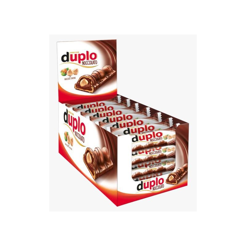 Ferrero Duplo Nocciolato Snack al Cacao con Nocciole Intere 24 pz da 26 gr