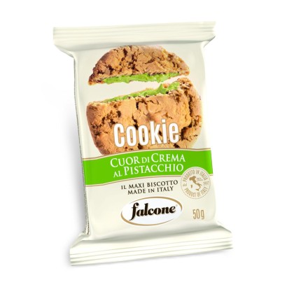 Falcone Cookies Cuor di Crema al Pistacchio Espositore da 13 Biscotti da 50 gr