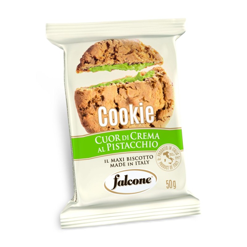 Falcone Cookies Cuor di Crema al Pistacchio Espositore da 13 Biscotti da 50 gr