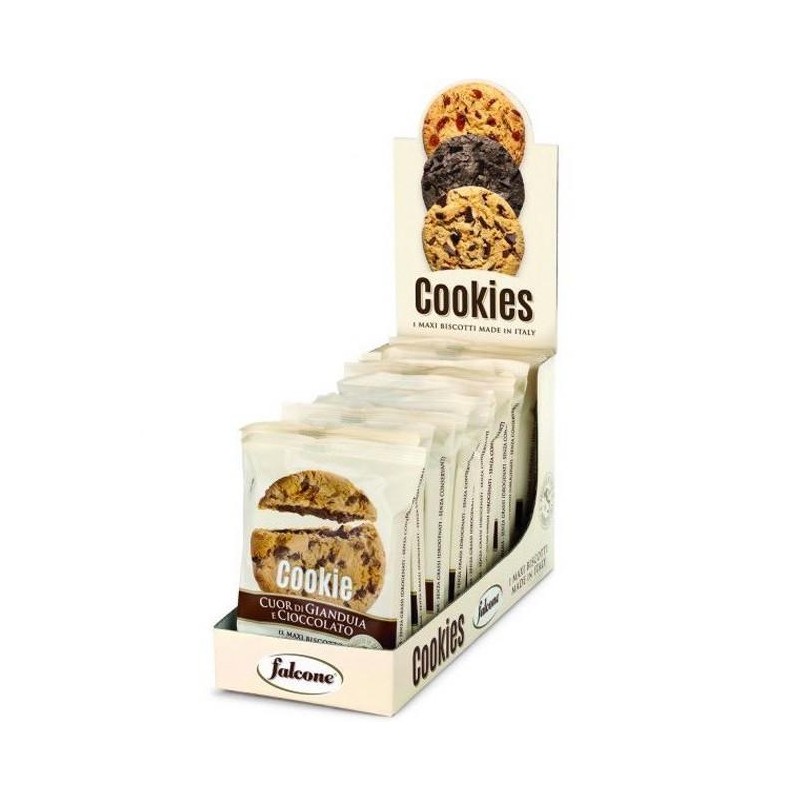 Falcone Cookies Cuor di Gianduia e Cioccolato Espositore da 13 pezzi da 50 gr