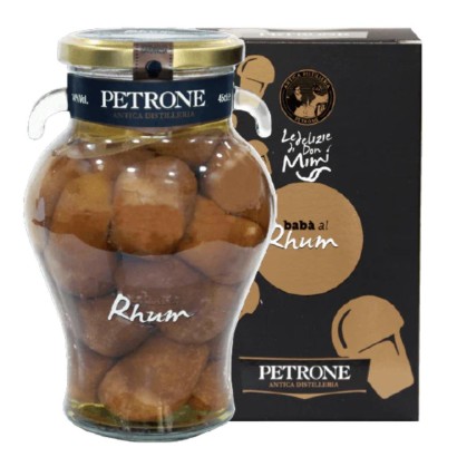 Petrone Babà al Rhum Vasetto in Vetro Con Astuccio 45 cl 14 % Vol.